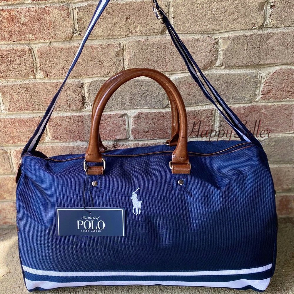 Ralph Lauren POLO Duffle Bag Gym Canvas Weekender Holdall Luggage Carryon New - Picture 8 of 8